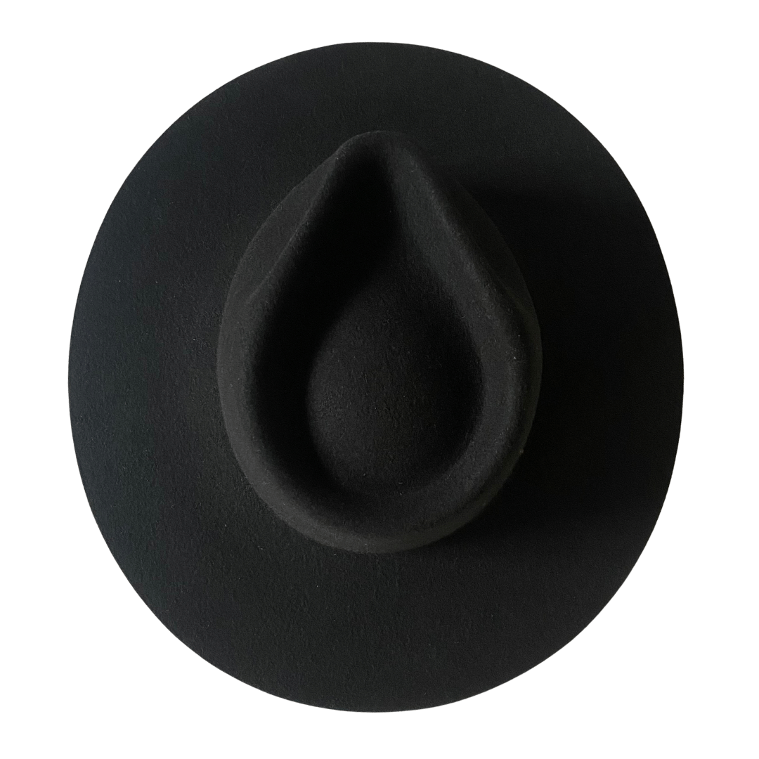 Colima_ schwarzer Fedora Hut mit breiter & steifer Krempe - für Frauen_ Klassischer Fedora Hut in Premium Qualität_  Nimanita Hats & Accessoires - Hüte für Frauen 
