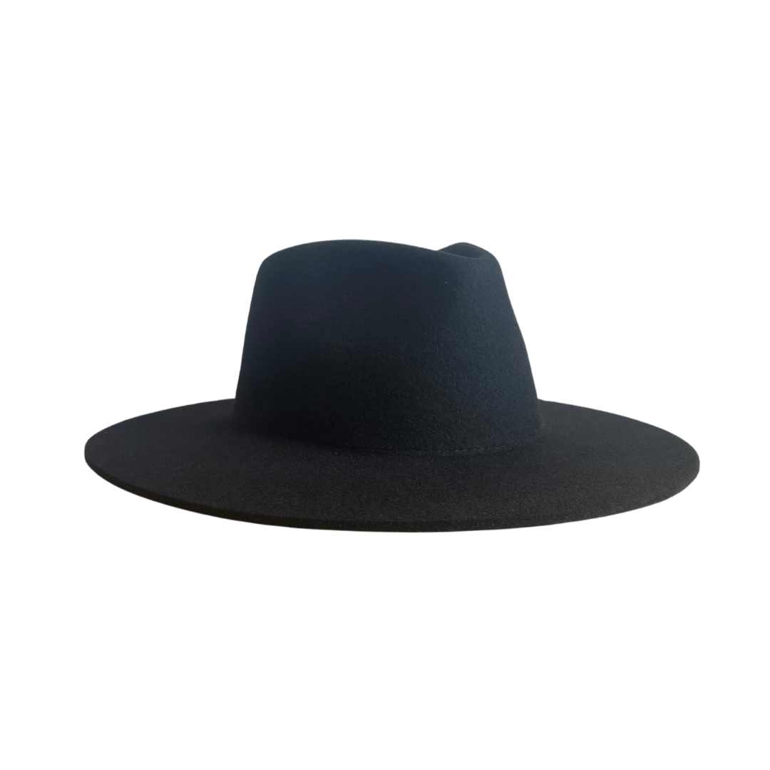Colima_ schwarzer Fedora Hut mit breiter & steifer Krempe - für Frauen_ Klassischer Fedora Hut in Premium Qualität_  Nimanita Hats & Accessoires - Hüte für Frauen 