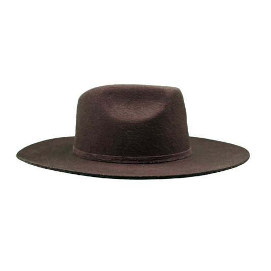 Esmeralda Dunkelbrauner Fedora Hut für Frauen aus premium Wollfilz - Nimanita Hats & Accessoires - Hüte für Frauen 