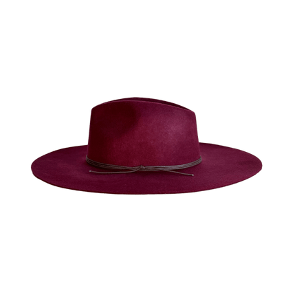 Limited Edition - Viva Bordeaux - Fedora in Bordeaux Rot aus 100% Wolle - Trendfarbe Herbst/Winter2024 - Fedora Hut für Frauen - Nimanita Hats & Accessoires_  Wollfilz Hüte für Frauen