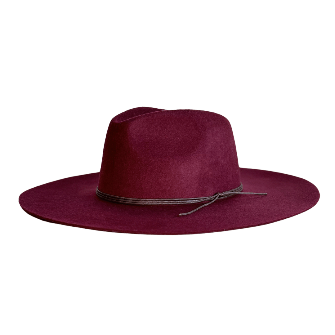 Limited Edition - Viva Bordeaux - Fedora in Bordeaux Rot aus 100% Wolle - Trendfarbe Herbst/Winter2024 - Fedora Hut für Frauen - Nimanita Hats & Accessoires_  Wollfilz Hüte für Frauen