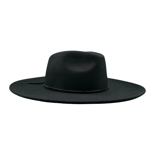 schwarzer Fedora Hut für Frauen aus 100% Wolle | Damenhut Fedora | Travel Hut | faltbar & wasserabweisend | klassischer schwarzer Damen Fedora Hut - Nimanita Hats & Accessoires - Hüte für Frauen