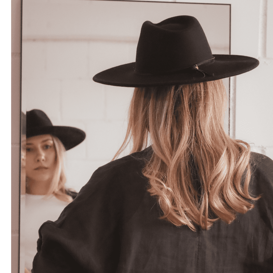 schwarzer Fedora Hut aus 100% Wolle | Model Morelia No.02 | Damenhüte | Wollhut | Nimanita Hats & Accessoires - Hüte für Frauen