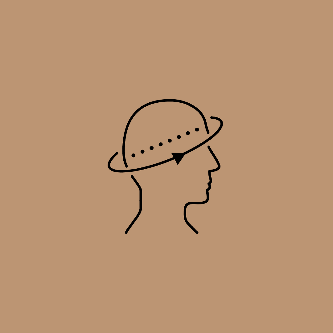 Richtige Hutgröße - So misst man seinen Kopfumfang - Anleitung - Personalisierter Hut für Frauen - schwarzer Fedora Damenhut mit Personalisierung - Nimanita Hats & Accessoires - Hüte für Frauen