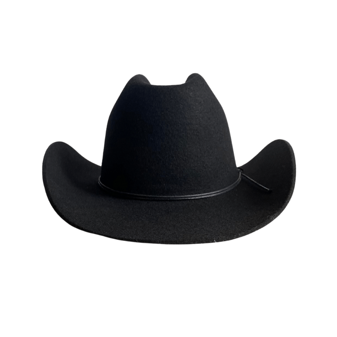 Rodeo - schwarzer Western Hut für Frauen - premium Woolfilz Cattleman Hut für Frauen - Nimanita Hats & Accessoires - Hüte für Frauen - Hut von vorne 