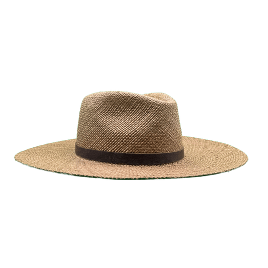 Sonora Habano - Fedora Strohhut in der Farbe Habano für Frauen aus 100% Iraca Palme mit braunem Wildleder Hutband | Damenhut | Strohhut | Sommerhut | Modell Sonora | Nimanita Hats & Accessoires - Hüte für Frauen